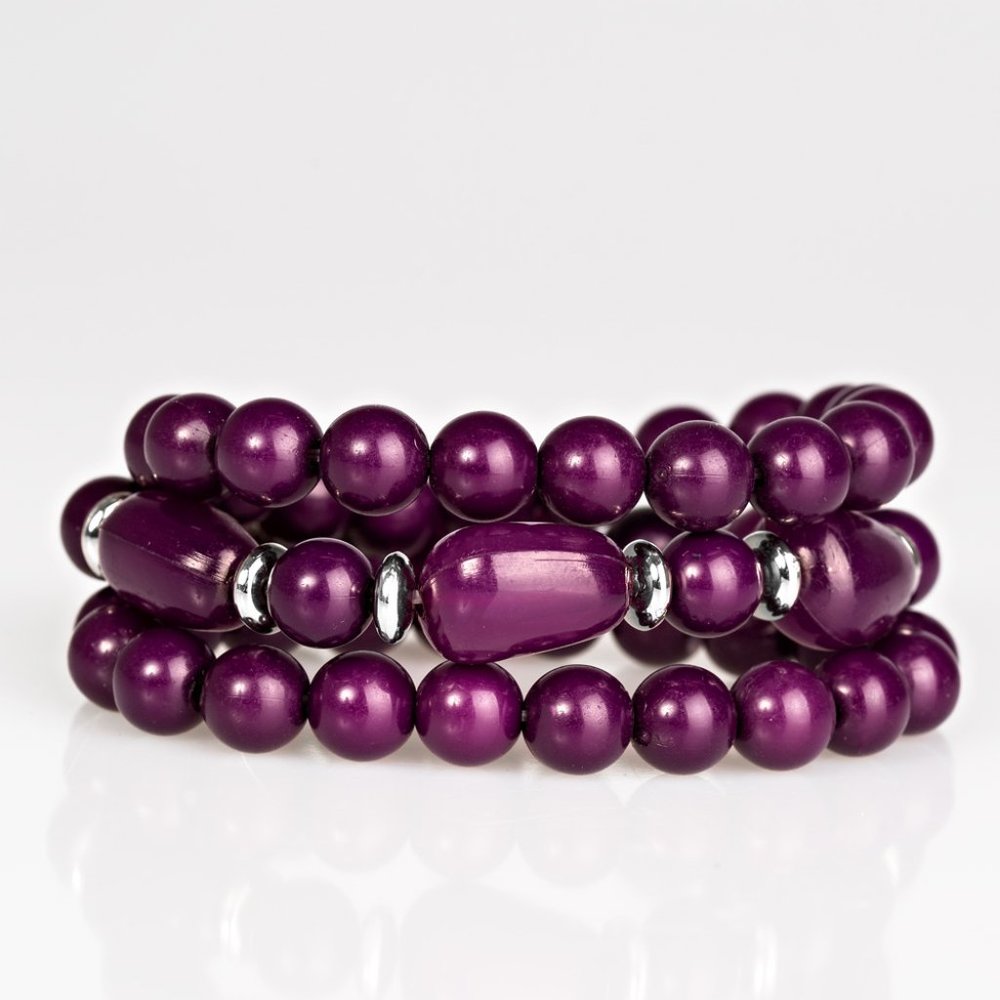Three Beaded Purple Bracelets from Paparazzi